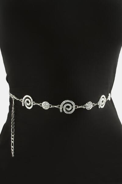 nolva Buğz Flower Metal Chain Belt