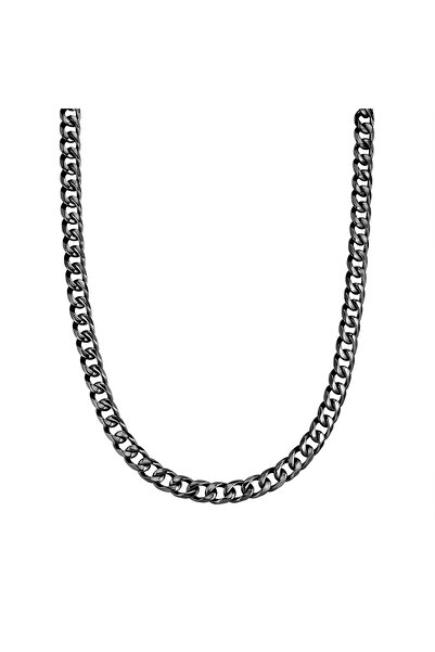 True Rebels Edelstahlhalskette Kette Edelstahl schwarz