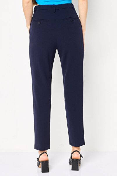 Lacoste Women Regular Fit Brand Logo Straight Leg Pants, Navy