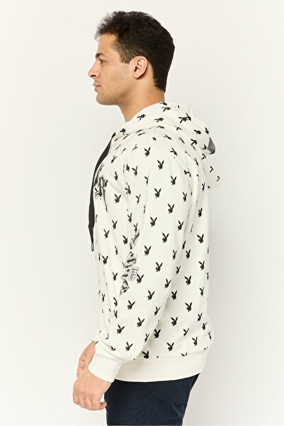 John Richmond x Playboy Men Allover Print Long Sleeve Hoodie, Multicolor