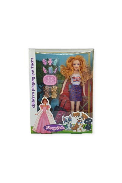 Generic Brand Puppy Bella 30 cm Doll and Dog Care Set - Purple Dress (Lisinya)