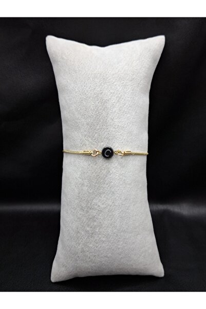 Han Ticarethane Gold Color Hematite Stone Letter C Bracelet
