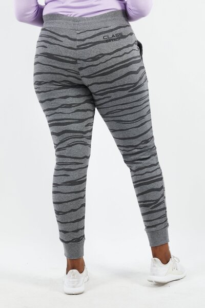 Cavalli Class Women Allover Print Drawstring Sweatpants, Grey