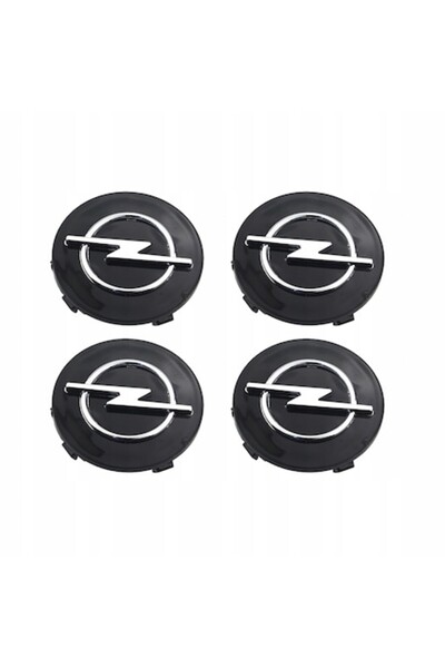 LinePartsBim Set 4 embleme jante pentru jante din aliaj Opel 64mm, negre