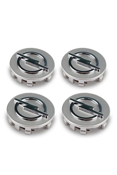 LinePartsBim Set 4 embleme pentru jante din aliaj Opel, diametru 64 mm, gri