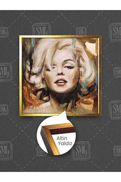 SML TABLO Marilyn Monroe Icon Woman Hollywood Woman Beauty Pictură pătrată pe pânză înrămată