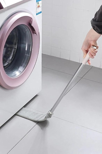 M.Y. TASO Mikrofiber Başlıklı Girintili Yüzey Dip Köşe Raf Temizleme Mopu Toz...