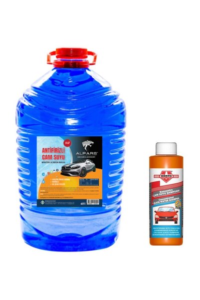 ALPARS Oto Cam Suyu 5 Lt Antifrizli Cam Suyu -25 Derece Önleyici 32 ml Kokulu...