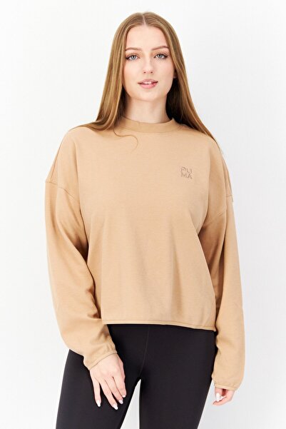 Puma Women Sportswear Fit Sleeveless Training Sweatshirt, Tan