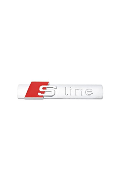 LinePartsBim Emblemă metalică cu logo Sline pentru AUDI, argintiu mat, 7cm * ...