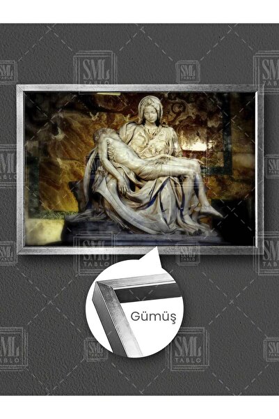 SML TABLO Pieta Heykeli Mermer Meryem Ana Hz İsa Michelangelo Mermer Heykel Ç...