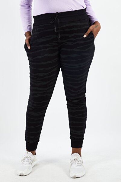 Cavalli Class Women Allover Print Drawstring Sweatpants, Black