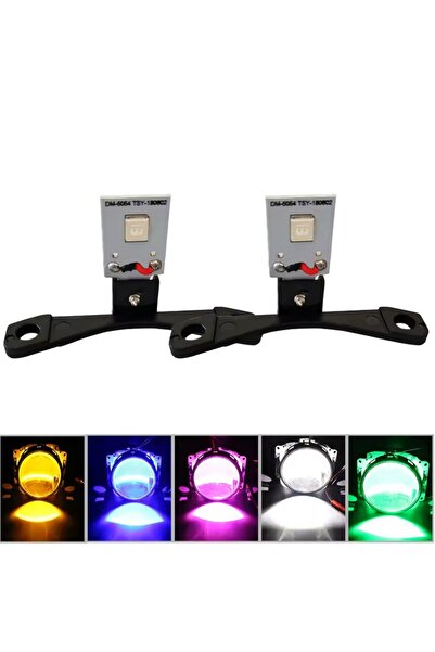 LinePartsBim Set 2 Module LED Devil Demon Eyes RGB Bluetooth pentru Lupe 2.5 inch