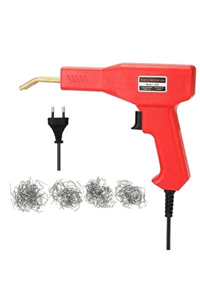 LinePartsBim Kit de sudură/lipire plastic, 200 de capse incluse, reparare fisuri plastic auto, 50W, roșu