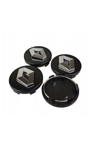 Renault Set 4 embleme pentru jante din aliaj 57mm - 60mm, negre