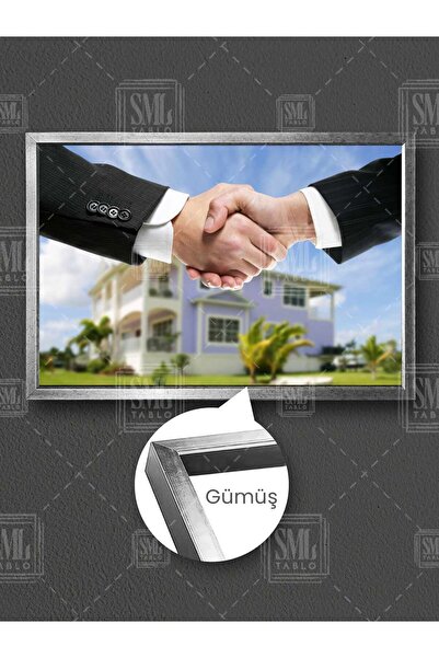 SML TABLO Emlakçı Satış Kiralama Emlak Ofisi Real Estate Bina İnşaat Çerçevel...