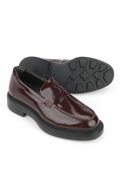 Ziya , Women's Genuine Leather Shoes 1531022Z1171 Claret Red