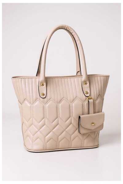 Daisy Bag Co. حقيبة كتف نسائية مبطنة ومزخرفة - مع تفاصيل محفظة صغيرة