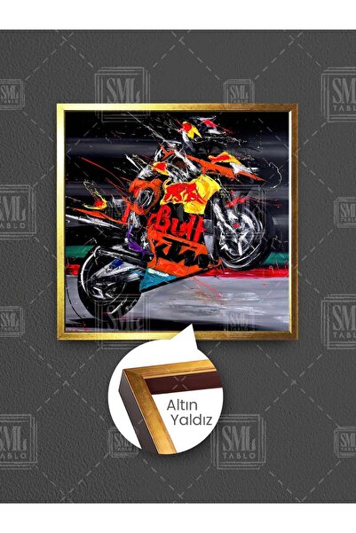 SML TABLO Motoristički trkač, brzina, strast, vozač motocikla, uokvirena kvad...