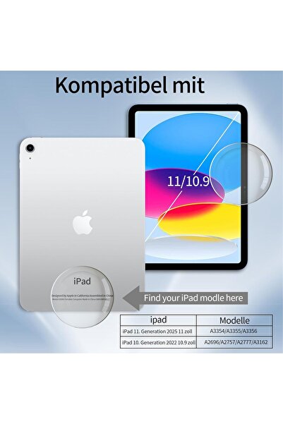 HYX Keyboard Case for iPad 11th/10th Generation 10.9/11 Inch 2025/2022