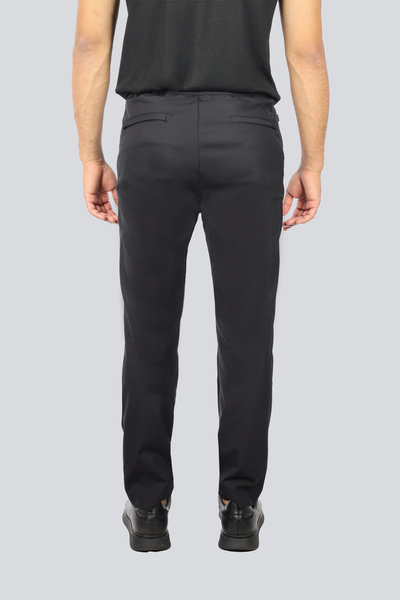 PAUL&SHARK Men's Regular Fit Normal Waist Straight Leg Black Trousers 15314091-011