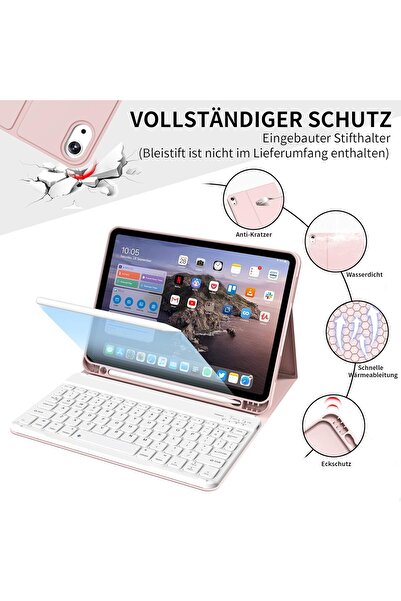 HYX حافظة لوحة مفاتيح لجهاز iPad Air 11 بوصة 2024 M2/2025 M3، iPad Air الجيل الخامس/الرابع 2022/2020