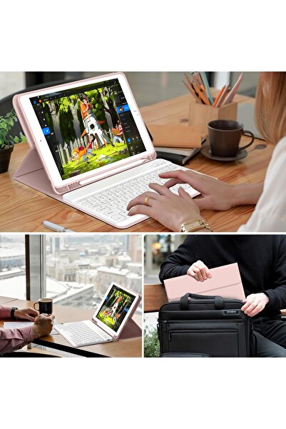 HYX Slim Keyboard Case for iPad 9th Generation 2021/8th 2020/7th Gen 2019 with Pencil Holder