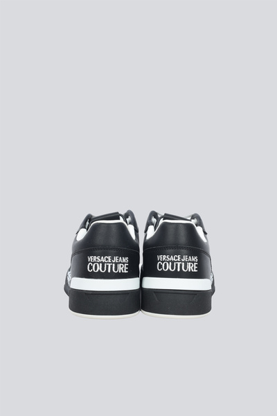 Versace Erkek Logo Desenli Düşük Bilekli Deri Siyah Sneaker 79YA3SJ1ZPB40-899
