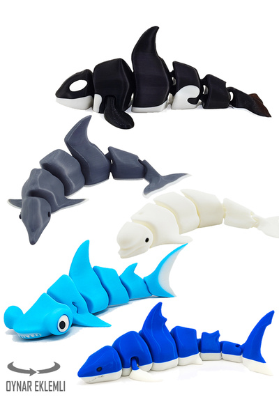 Suelo Butik 5'li Okyanus Canlıları Koleksiyonu Eğitici Eklemleri Hareketli Ba...