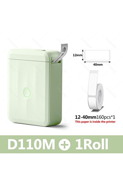 choice2 D110M Add 1Roll Niimbot D110 Smart Portable Label Printer Mini Pocket Thermal Sticker Maker Self-adh
