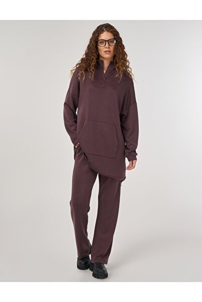 Kayra Kangaroo Pocket Double Suit Plum