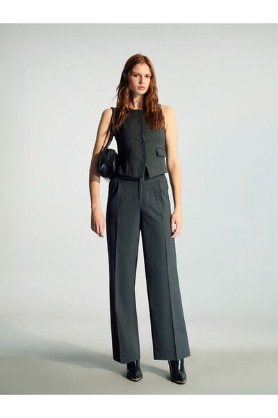 LC Waikiki Sparkling Choices from Shining Store | Wide Leg Pleated Women's Trousers