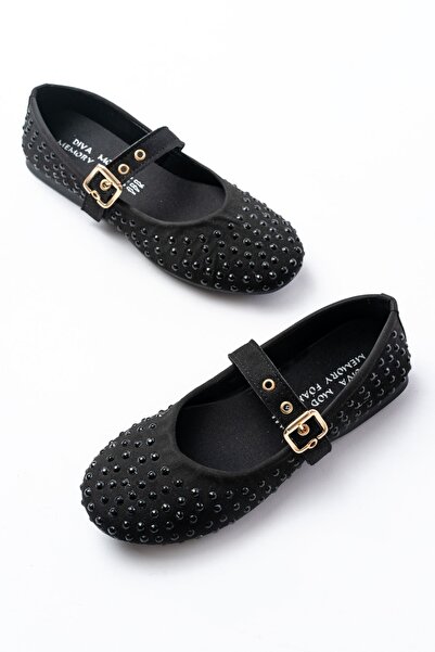 Budi Dm-6020 Black Troc Helmet Buckle Daily Women's Ballerinas