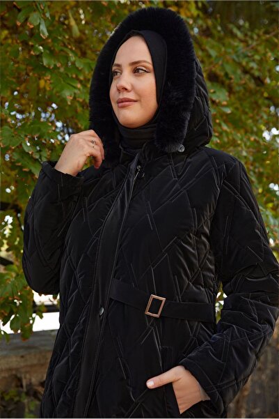 TRENDTESETTÜR Women's Black Puffer Coat t 0407