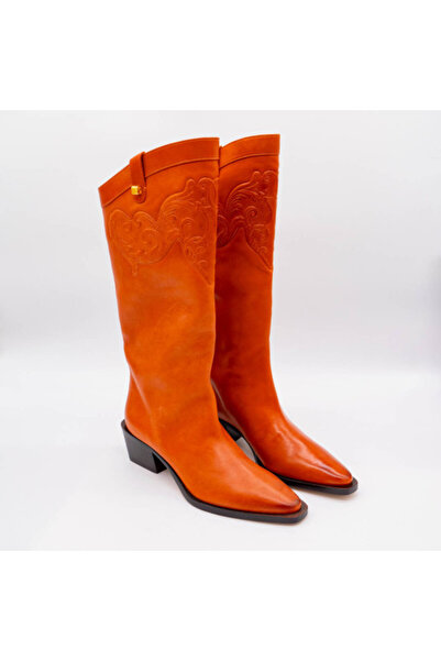 Maison Skorpios ALEXANDRA CORDOBA SIENNA NOISETTE CIZME WESTERN PIELE NAPPA