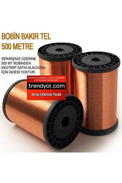 BAKIRSAN 90CM 2MM BAKIR TEL DENEY TELİ 90 CM 2 MM BAKIR TEL 90 SANTİM KAPLAMASIZ BAKIR TEL 90CM SAF BAKIR TEL