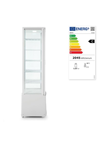 HENDI Vitrina frigorifica prezentare alba, 270 lt, 556x526x(H)1913 mm, 230v 290w