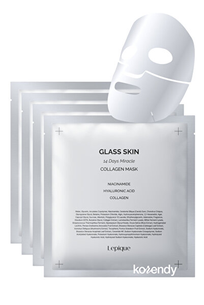 Lepique Glass Skin 14Days Miracle Collagen Mask - Kırışıklık, Leke Önleyici P...