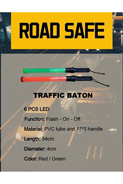 ROAD SAFE TRAFFIC BATON LIGT GREEN COLOUR