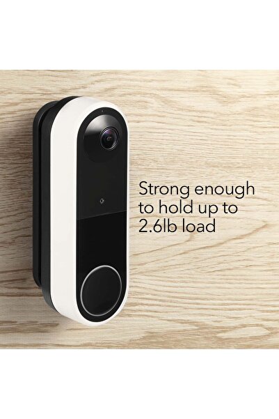 Generic Resistant Wall Plate | No-Drill Adhesive Cover for Video Doorbell, Weather-Resistant