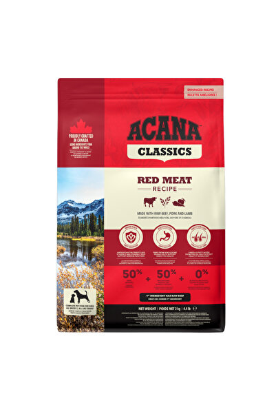 Acana طعام الكلاب الجاف الكلاسيكي بوصفات اللحوم الحمراء