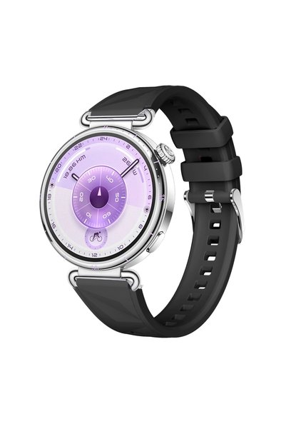 Sneezy Huawei Watch GT6 41mm İle Uyumlu Prism Metal Tokalı Soft Yumuşak Silik...