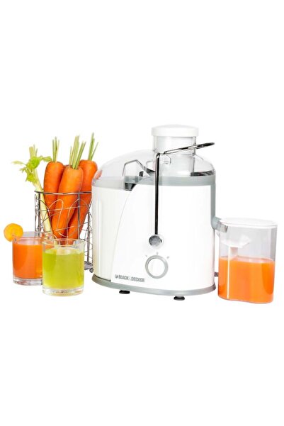 Blackdekor BLACK+DECKER High-Speed Juice Extractor, 65mm XL Feed Chute, 1.3L Pulp Container, 350ml Juice Cup, B