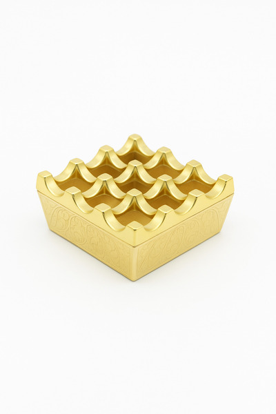 ArnaBella Desenli Döküm Küllük, Kare Dekoratif Kül Tablası, Renk Seçenekli ve Uzun Ömürlü