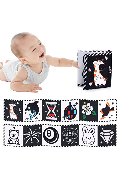 Choice1 كتاب قماشي للأطفال الرضع، ألعاب أطفال عالية التباين، من 0 إلى 36 شهرً...