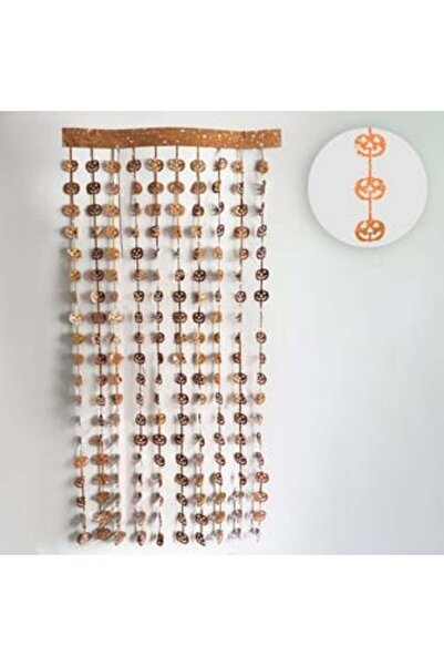 Jumbo Cortină decorativă de Halloween cu dovleci portocalii 1 x 2 m