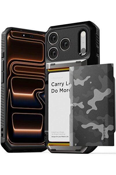 VRS Design حافظة دامدا غلايد برو لهاتف آيفون 17 برو، مزودة بمحفظة منزلقة وحام...