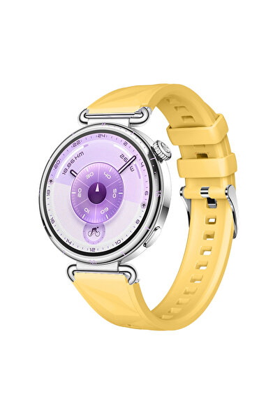 Sneezy Huawei Watch GT6 41mm İle Uyumlu Prism Metal Tokalı Soft Yumuşak Silik...