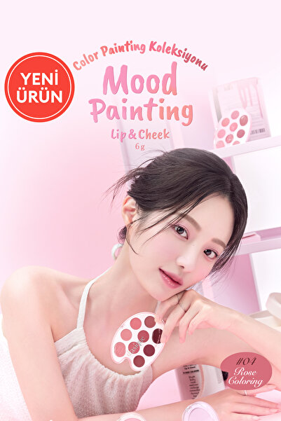 dasique 9 Renkli Ruj & Allık Paleti Mood Painting Lip & Cheek Palette (04 Ros...