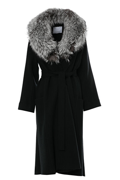 GİZİA Kürk Detaylı Kaban